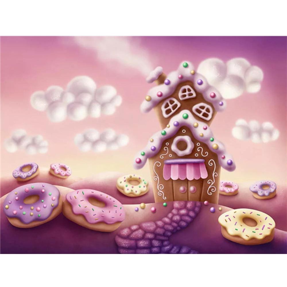 Full Square Diamond Painting House Craft Kit Sale 5D Diamond Embroidery Landscape Shop Art Rhinestone Decor For Home