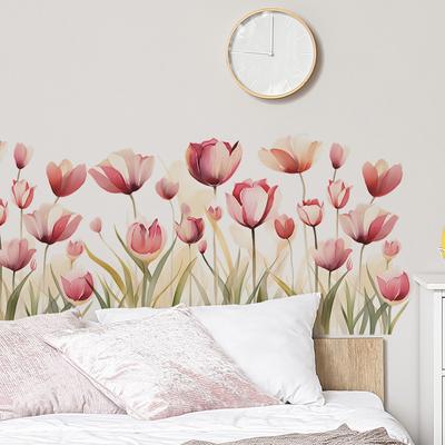 Watercolor Romantic Pink Beautiful Yu Jinxiang Bedroom Living Room Wall Decoration Wall Sticker