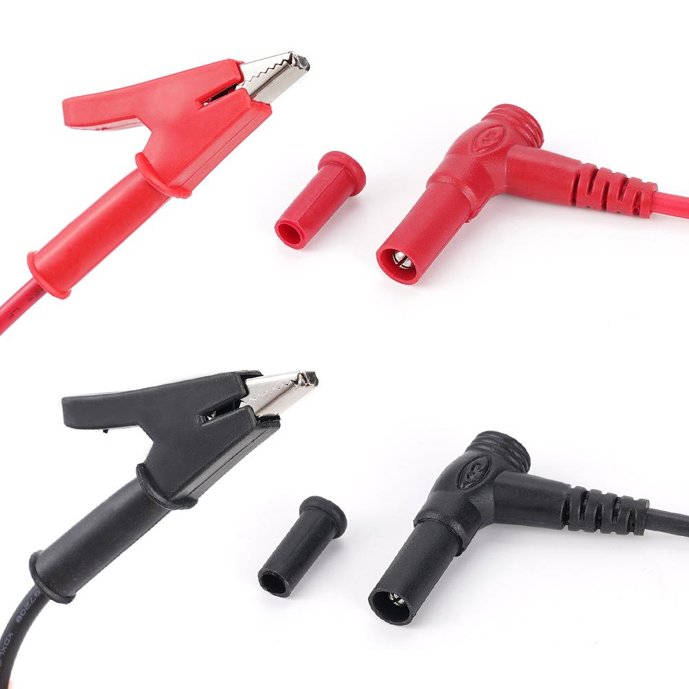 20A 100CM Alligator Clip to Banana Plug Test Cable Lead Connector Dual Probe 4mm Crocodile Clip For Multimeter Measure Tool