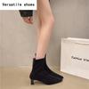 Designer Leopard Print Women Ankle Boots Fashion Pointed Toe Short Booties Concise Thick Heels Botas De Mujer
