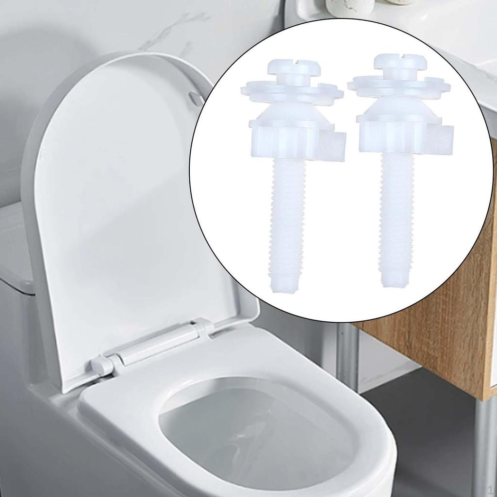2 Pcs Toilet Seat Screws, Hinge Fixing Hardware Kits, for Installing