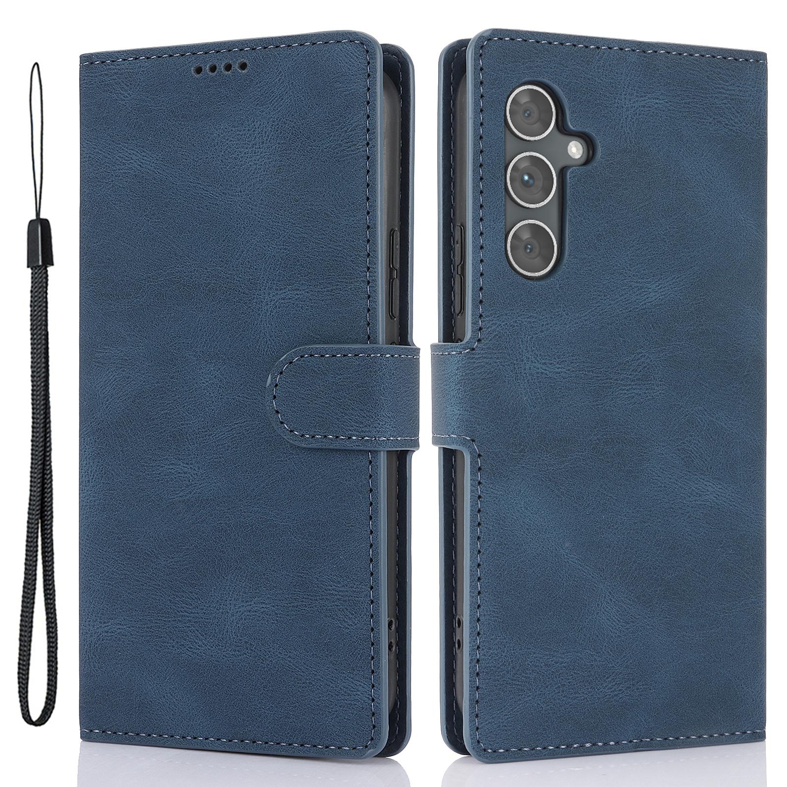 

For Samsung Galaxy A15 5G Leather Wallet Case Flip Phone Cover Blue