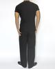 Pasiensia Muscle Fit Waffle Henley Neck Short Sleeve Black