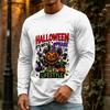 Men's Halloween Long Sleeve Neck Casual T-Shirt for Holiday Party