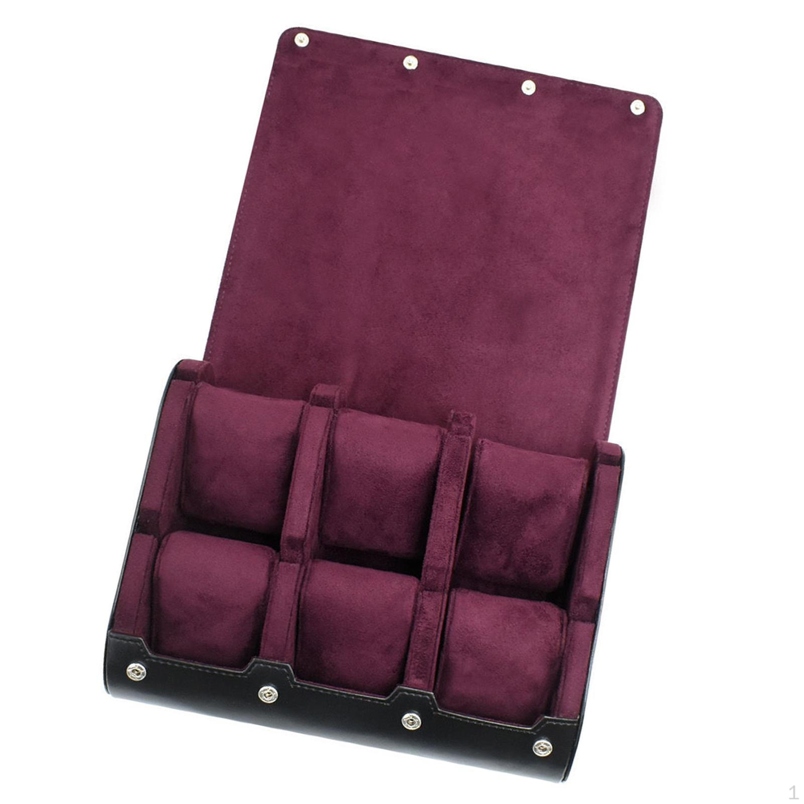 

Органайзер для часов, 6 слотов, защитный дисплей для аксессуаров от царапин фиолетовый