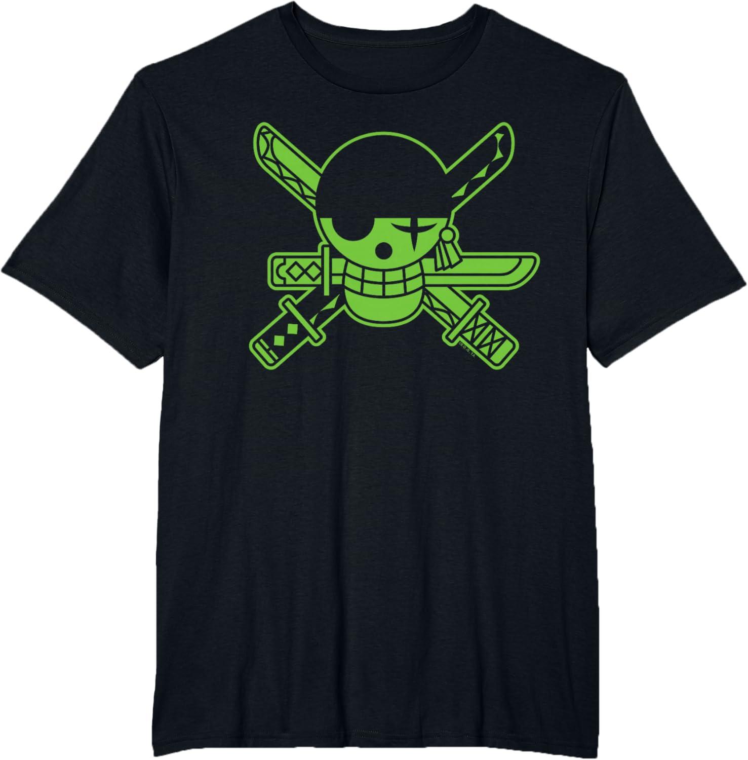 

2026 Summer ONE PIECE Anime RORONOA ZORO Printed Loose Shortsleeved Pure Cotton Childrens Tshirt Tide Unisex Casual Y2k S