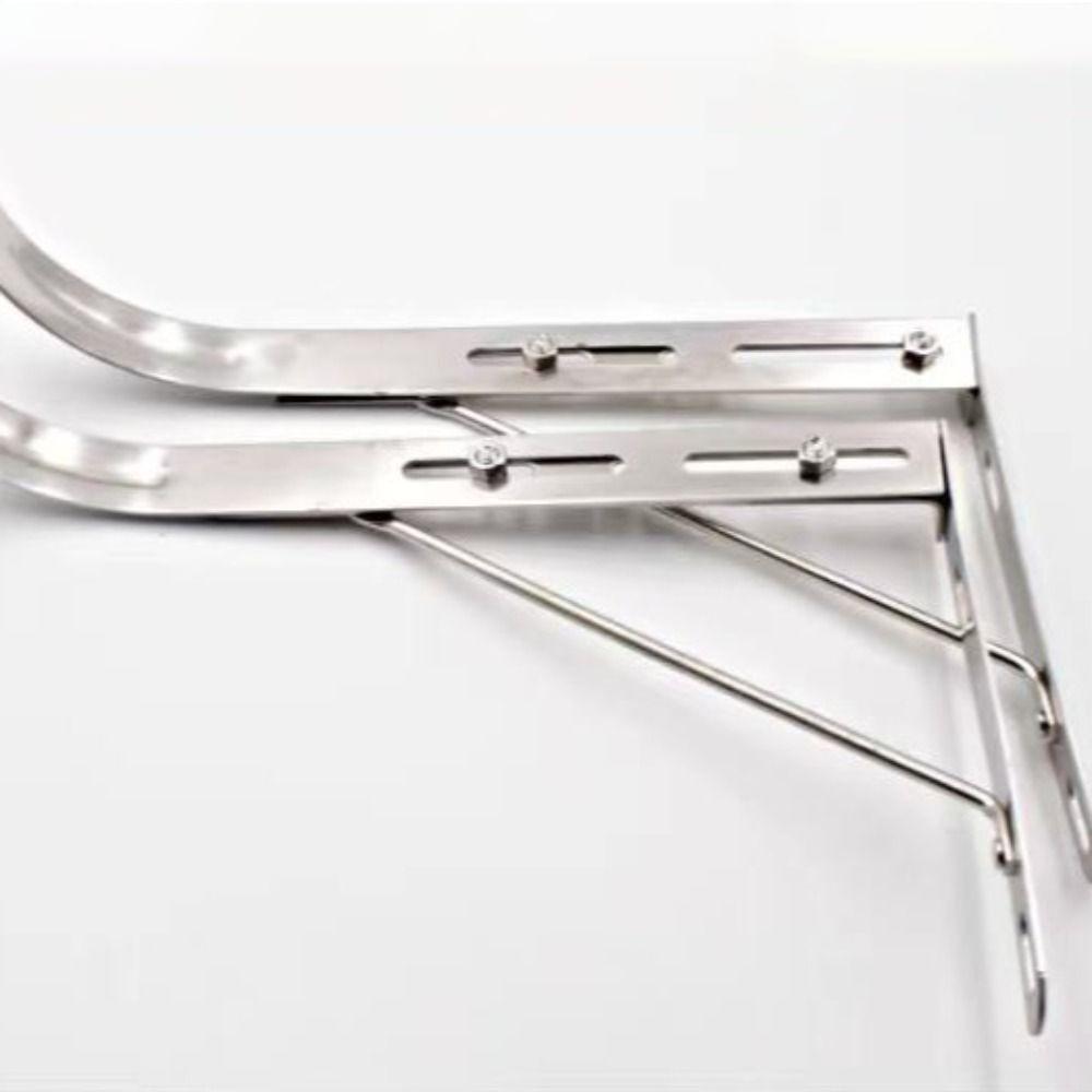 Enkelho rostfritt diskbänksfäste tvättställ fast hylla stål triangelfäste fästdelar väggmonterad