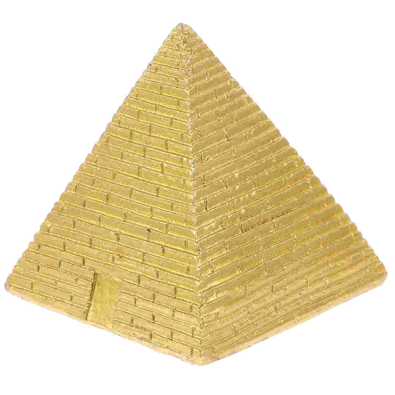 

Pyramid Sand Table Sculpture Home Decor Vintage Model Egyptian Resin Housewarming Gift Statue Desktop 5.30X5.30X5.30CM золотистый