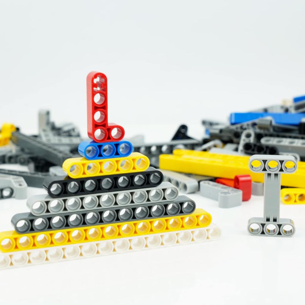 Technical Parts Set - 580 Pieces Lift Arms, Beams, Axle Pins, and Frame Beam Connectors - Compatible with Technical Building Blocks, MOC Accessories,