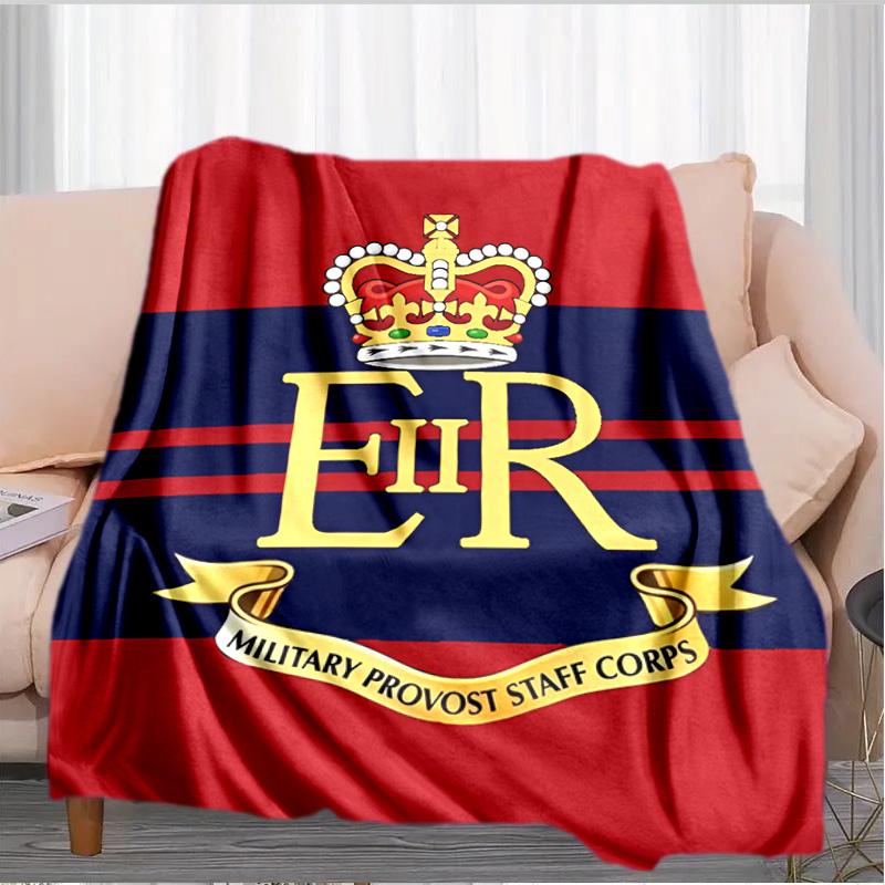 Königliche Pioniere Wappen Emblem Decke Geeignet für Sofas, Betten, Büros und Camping - Perfektes Geschenk für Halloween Weihnachten