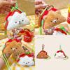 Bear Cute Plush Sandwich Keychain With Durable Rope For Bag Accessories Gifts