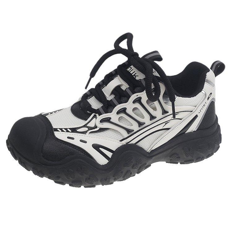 

Cowhide version~ Dad Shoes Girl 2025 new autumn mesh breathable thick sole height and thinness sports and leisure shoes 40