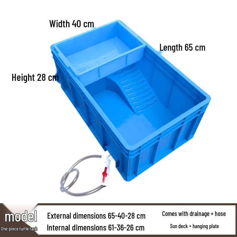 Утолщенный аквариум для черепах со сливом - Большой пластиковый инкубатор для разведения