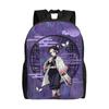 Demon Slayers Backpack for Women Men Waterproof College School Kokushibo Bag Printing Bookbag