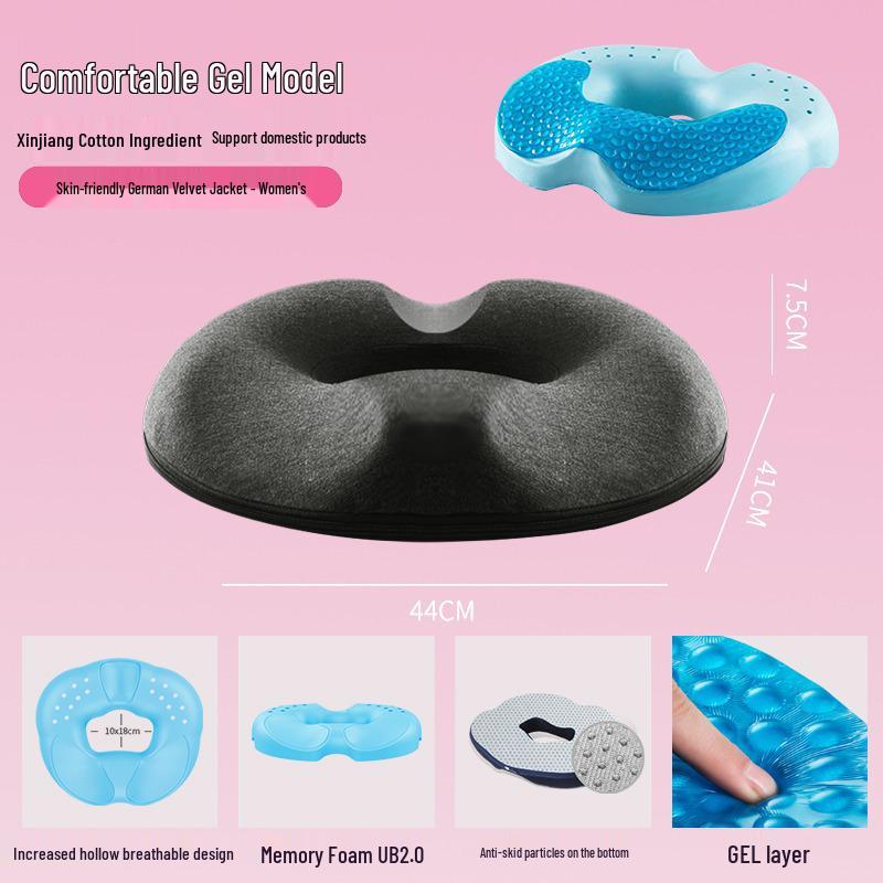 Comfortable Anti-Slip Seat Cushion for Office & Wheelchair - Relieves Pressure & Supports Posture