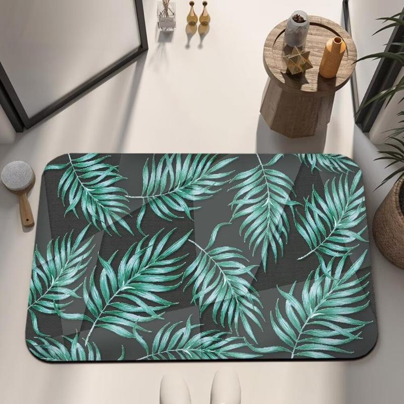 Bathroom floor mat, toilet, toilet door,soft diatom mud, super absorbent quick-drying foot pad,non-slip and anti-drop household
