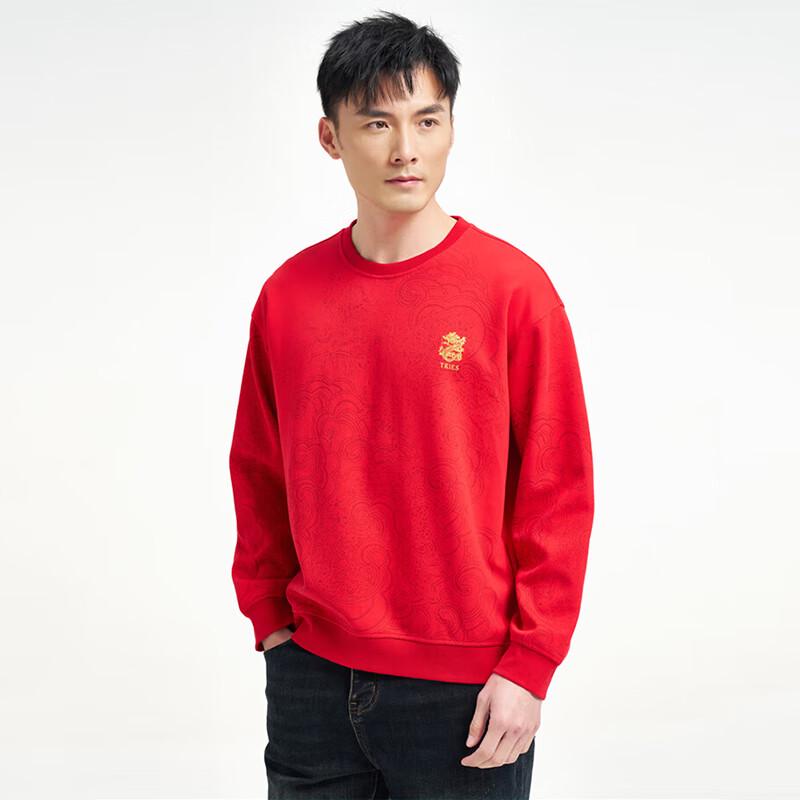 TRIES Men s Totem Print Crew Neck Sweatshirt 48