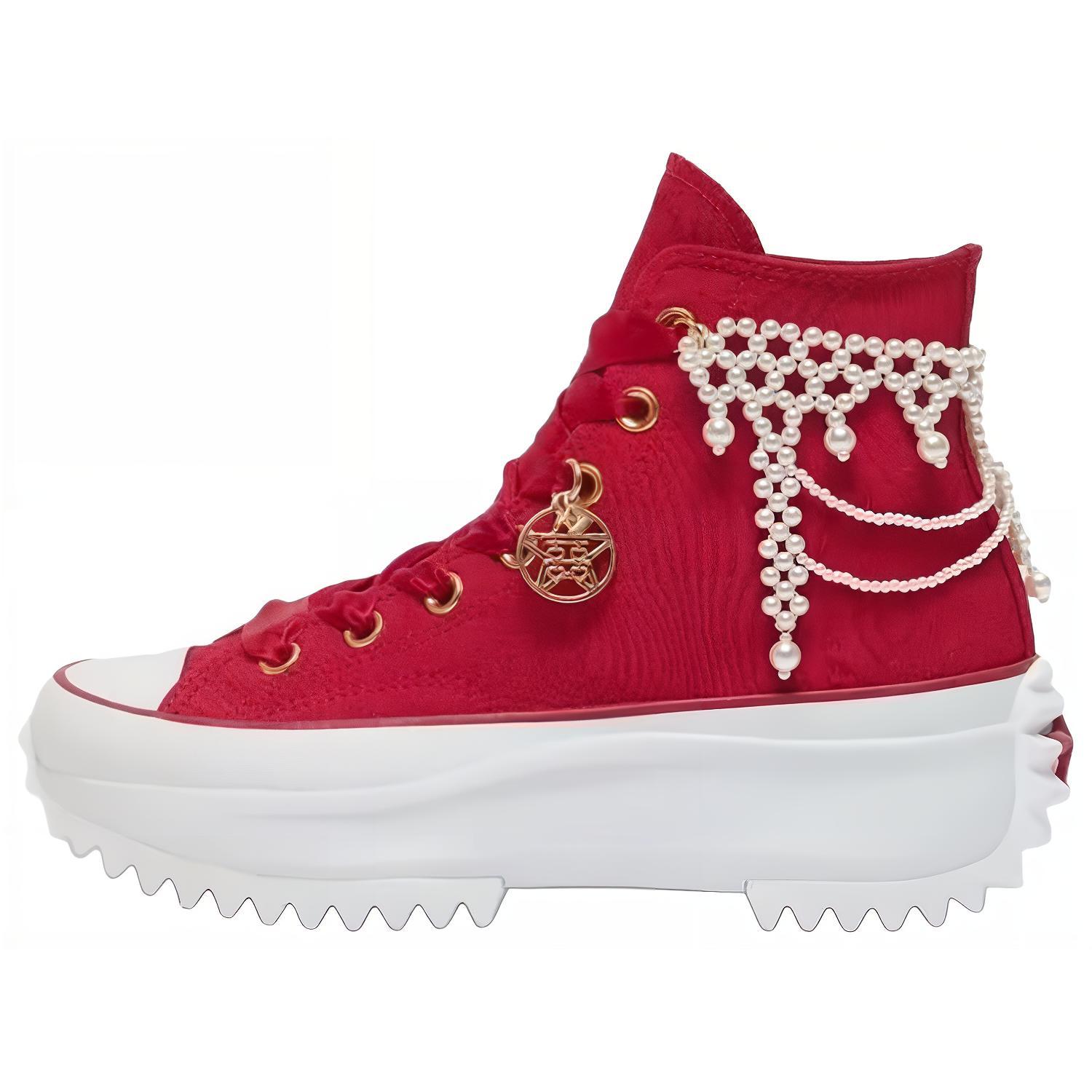 

Converse Run Star Hike Модные Удобные Высокие Кеды из Канваса Унисекс Кроссовки Красные A12770C 36