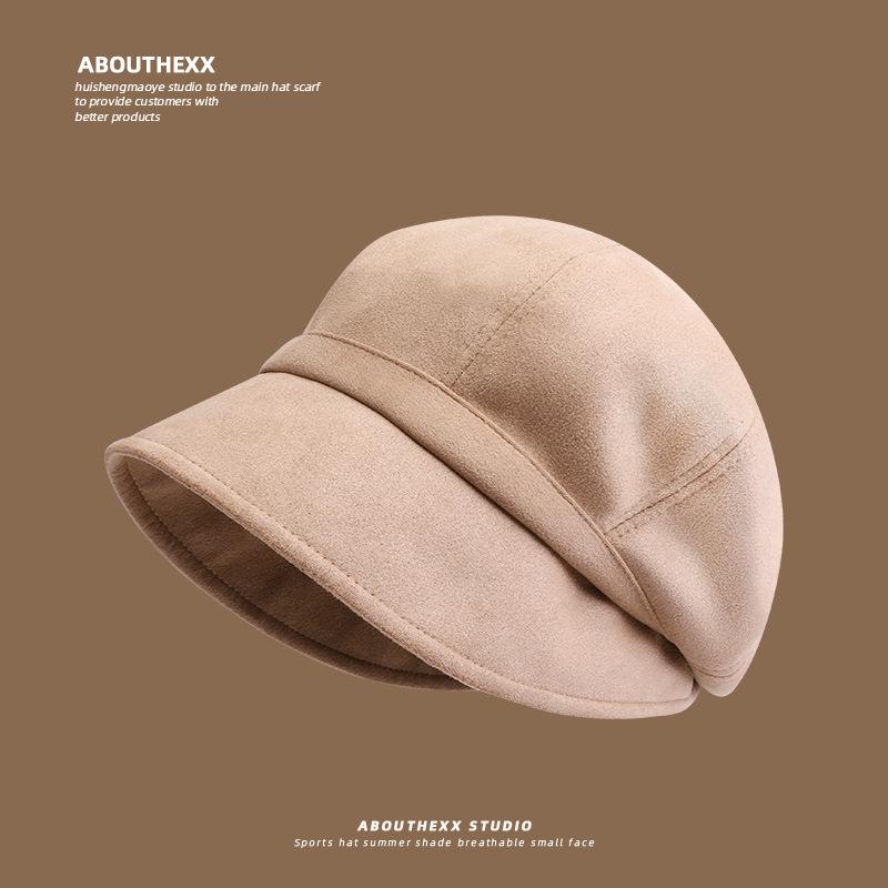 French Style Hat for Women All Match  Face Showing Small Pile Hat Fashionable Sunshade Fisherman Hat  Long In Front and Short In Back  Trendy
