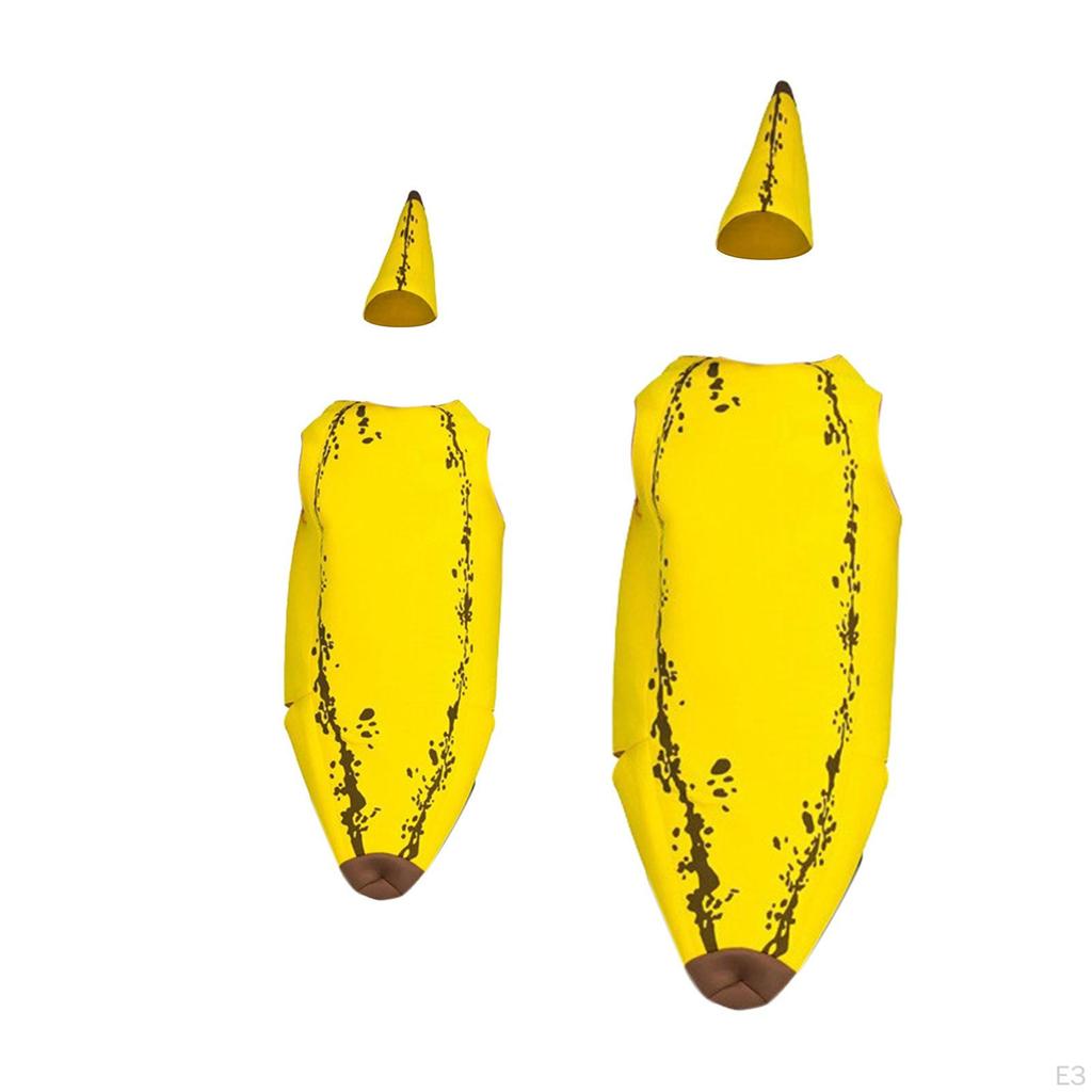 Adult And Kids Banana Outfit for Cosplay, Fruit-Themed Jumpsuit Halloween Events