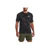 Under Armour UA Rush Logo Print Crew Neck T-Shirt Men Tops Black 1376792-001