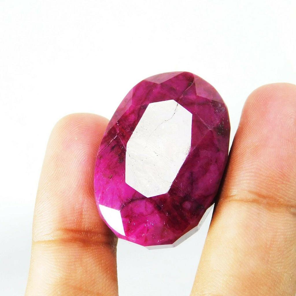 125 Ct Natural Blood Red Ruby Oval Shape Certified Loose Gemstone A-730