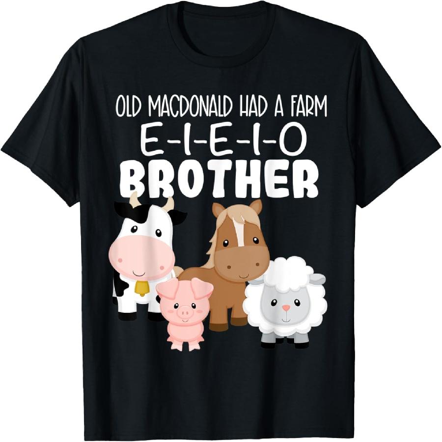 День Рождения Брата Футболка с тематикой Старый МакДональд и Фермерские Животные S