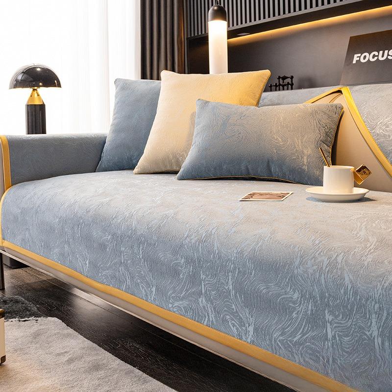 Chenille Sofa Cushion Four Seasons Universal Simple Modern Nordic Light Luxury Style Cover Back Towel Cover Cloth Non-Slip Cushion