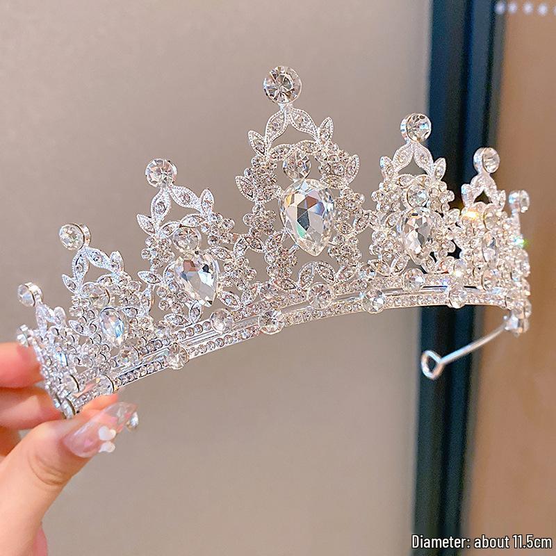 Princess Birthday Crown Headband for Girls – High-end Hair Accessories & Clip