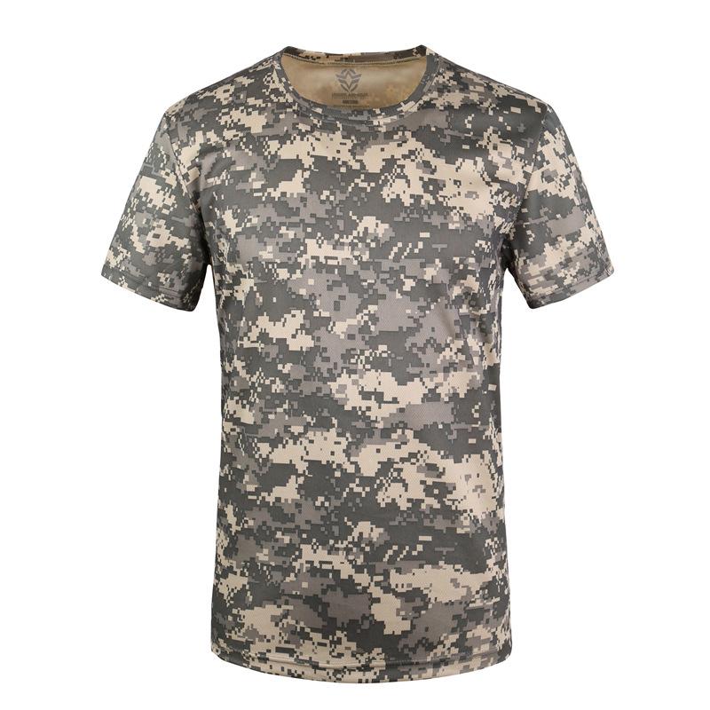 ESDY Quick-Dry Camouflage Crew Neck T-Shirt A413