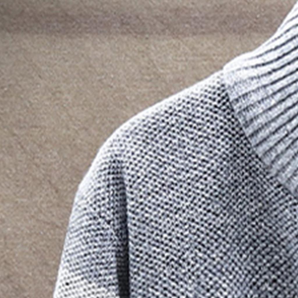 Men's Cardigan Sweaters Knitted Full Zip Collared Regular Fit Jacket Casual Color Block Baggy Winter Warm Coat