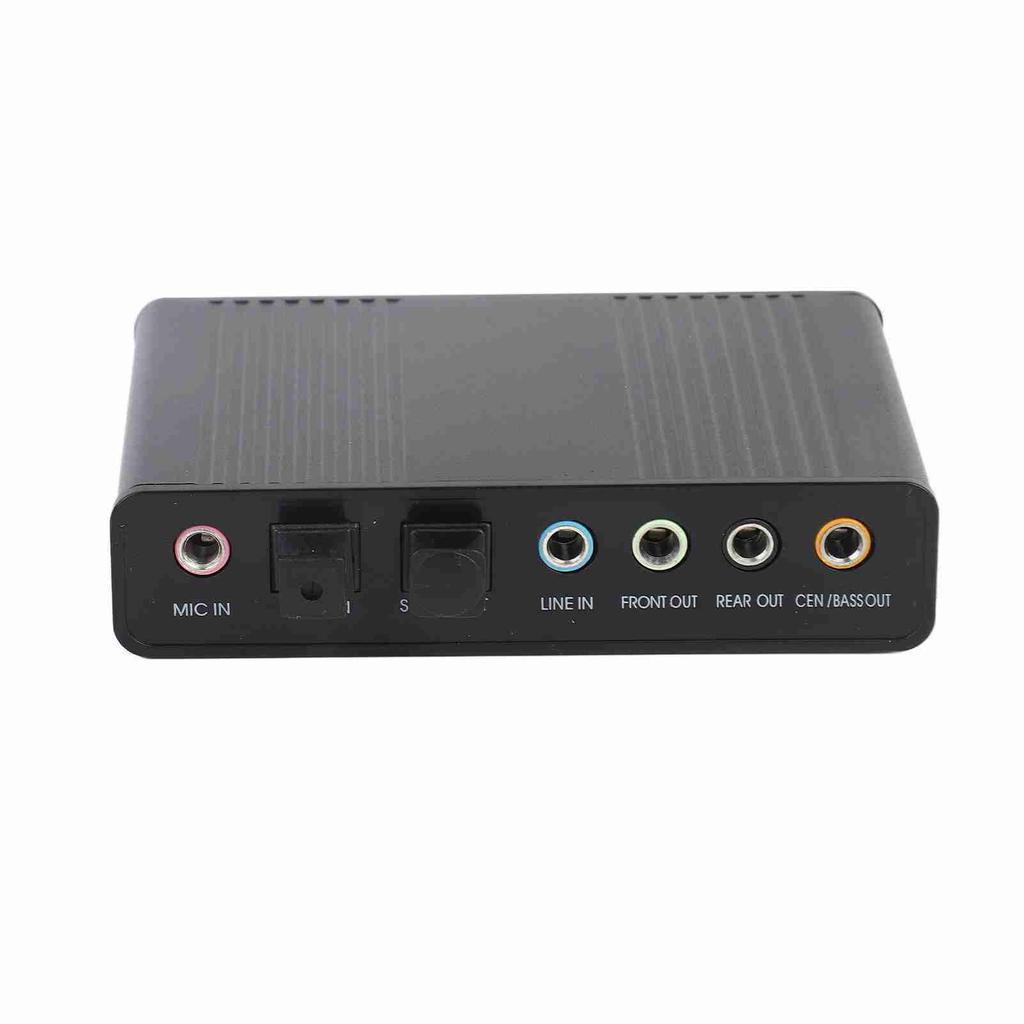 Upgrade 6 Channel Sound Card, Plug and Play USB External Digital Optical SPDIF   Output Adapter for PC Support 48/44KHz Sample Rate