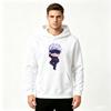 Men's Printed Pullover Hoodie, Casual Anime Chibi Character Graphic Long Sleeve Hooded Sweatshirt for Daily Wear