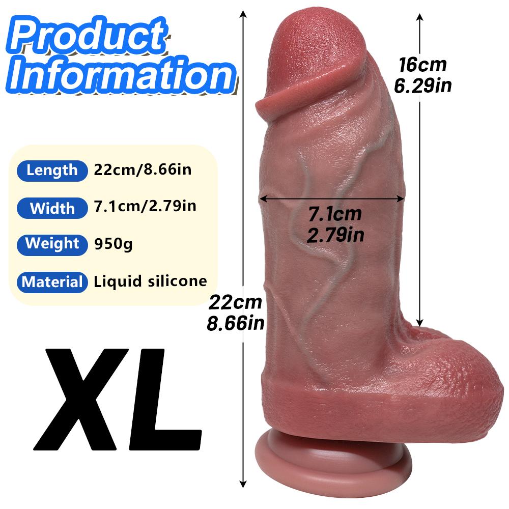 Realistic Dildo Sex Toy for Women Lifelike Skin Dildos with Body-Safe Silicone Suction Cup G-Spot Anal Strap-On Play Adult Sex Toys Penis for Couples