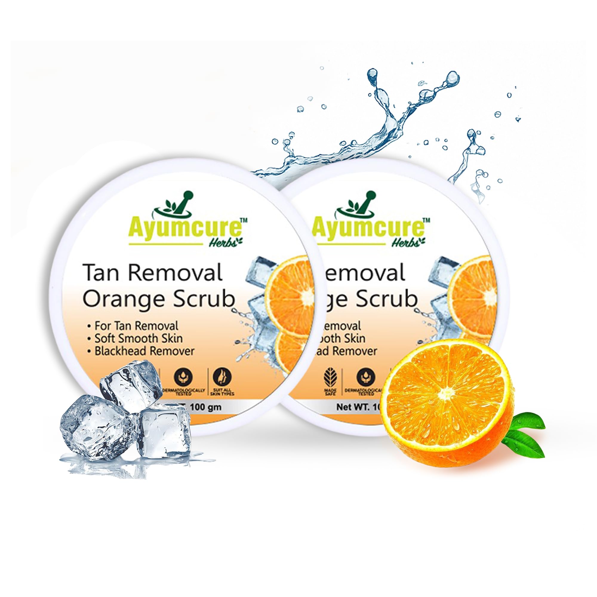 

Ayumcure Orange Tan Removal Face Scrub for Men & Women | 100G | Vitamin C & Walnut Exfoliator | Brightens Skin, Removes Dead Cells & Blackheads |
