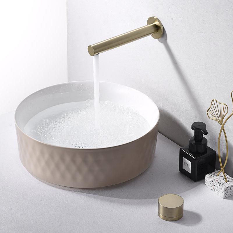 Brushed Gold/Rose Gold/Black Bathroom Basin Faucet Brass Bathroom Sink Faucet In-Wall Basin Spout Cold And Hot Mixer Tap