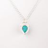 Natural Blue Turquoise Gemstone 925 Sterling Silver Pendant Engagement Jewelry PP-56-32