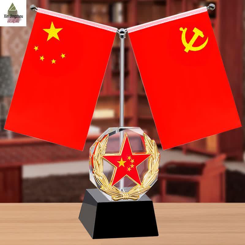 Кристальный Красный Флаг Xinjingzhou Настольное Украшение