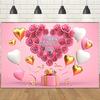 Happy Mothers Day Party Background Thanks Mother Flower Rose Heart Floral Pink Photography Backdrop Photo Studio Props