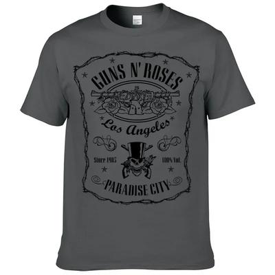 Letni oddychający poliester nadruk 3D Heavy Metal Guns N 'Roses T-shirt odzież męska streetwear hip hopowy casualowy top#Kolor(1)