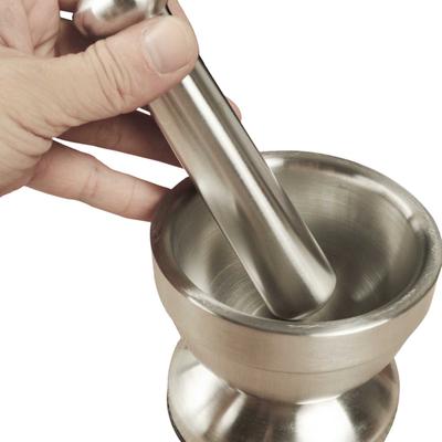 Nerezové mlýnky Hmoždíř a tlouček Sada pro mletí koření bylinek česneku mlýnek na léky kuchyňské nástroje na drcení potravin