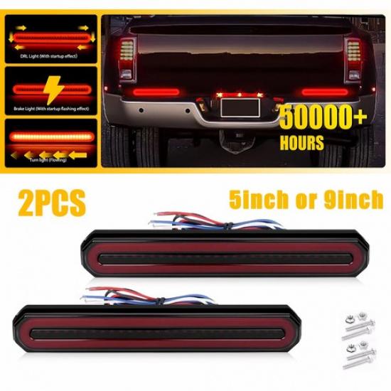 2X Trailer Truck LED Sequential Flowing Stop Brake Turn Tail Strip Light DRL Bar
