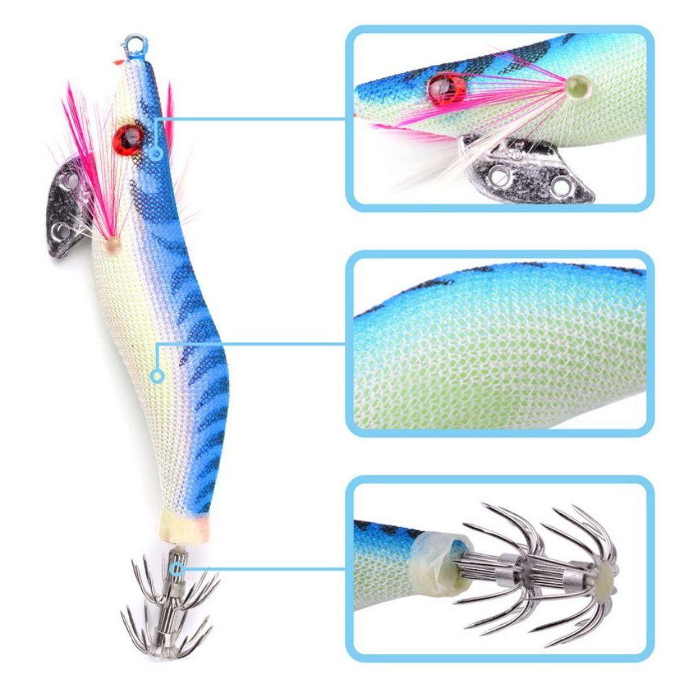 2PCS ABS Squid Hook 5 Colors Fishing Bait Durable Octopus Lure  Fishing