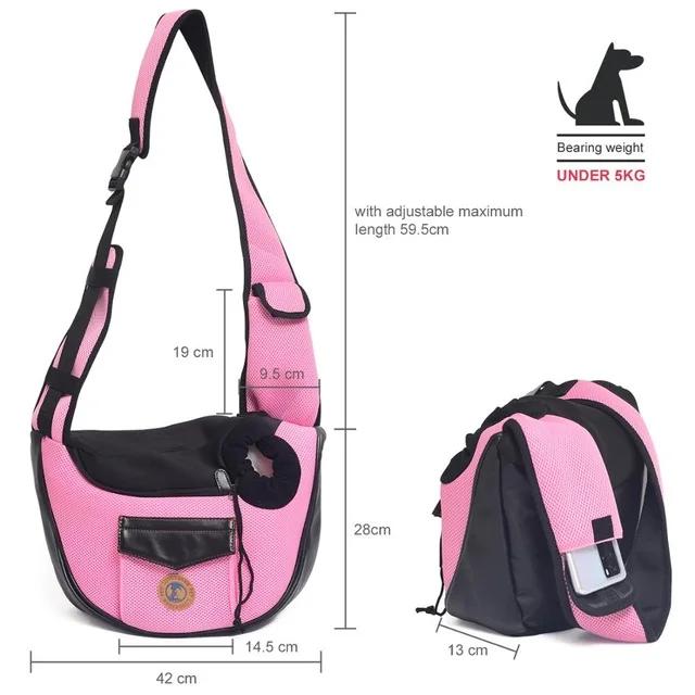 Pet Travel Bag Small Dog Cat Sling Carriers Hands Free Pet Puppy Reversible Pet Bag for Puppy Small Dogs and Cats