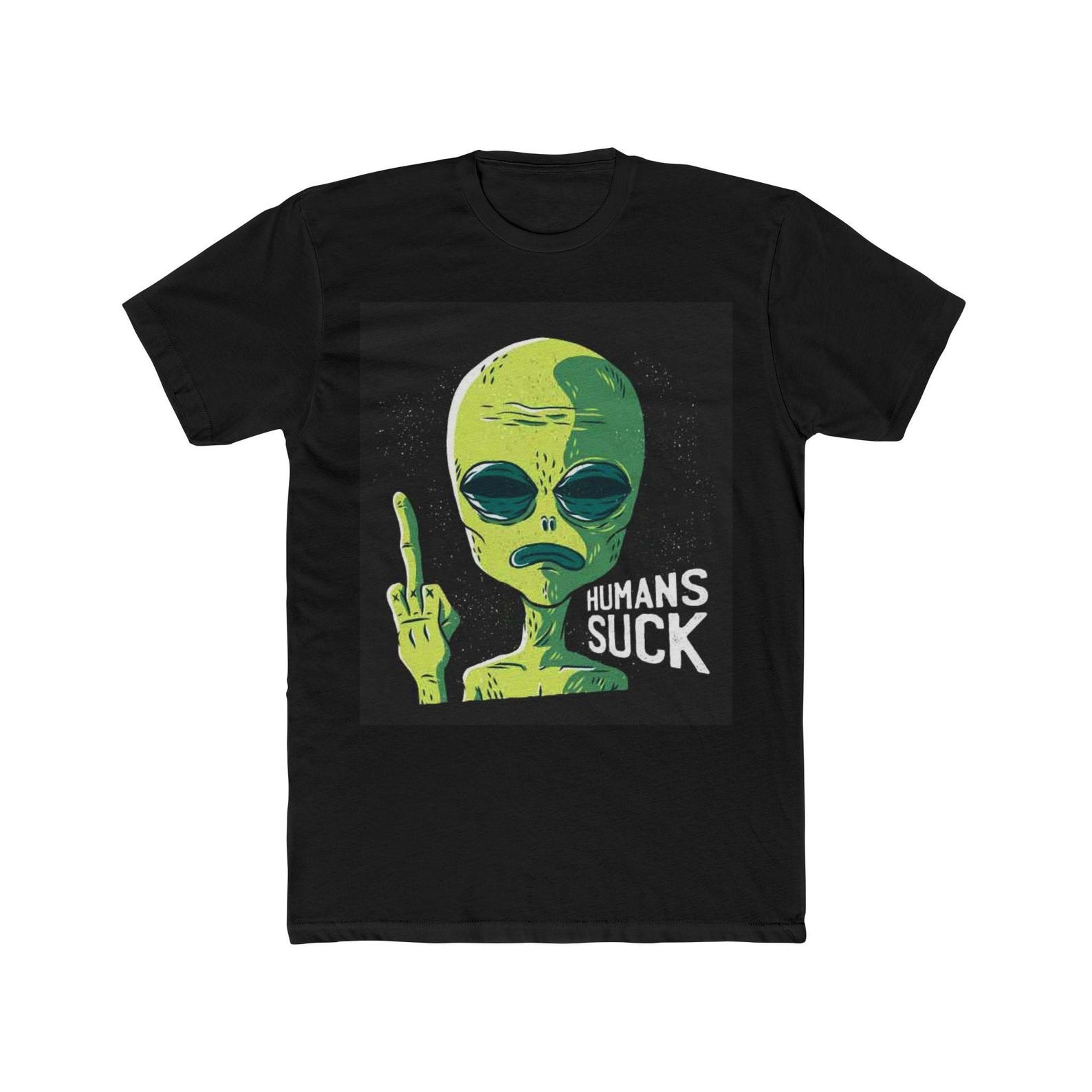 Human s Suck - Alien T-Shirt S