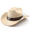 Cappello western da cowboy in camoscio con testa di mucca cappello a cilindro in lana jazz cappello in feltro stile etnico autunno e inverno cappello a tesa larga da uomo e donna