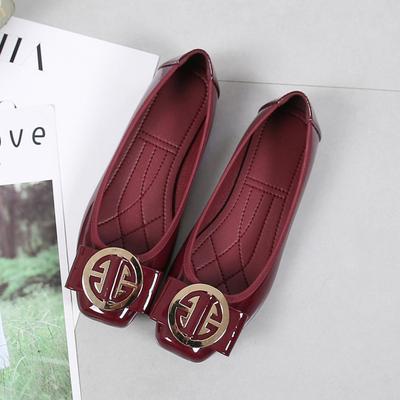 Flat Shoes for Women Summer Soft Soled Scoop Shoe Womens New Mothers Square Toe High Heels Plus Size Single Shoes Ladies Pumps
