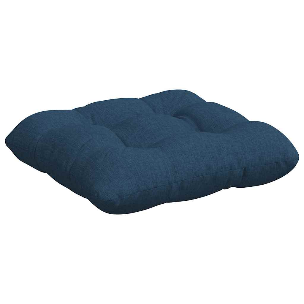 Seat Cushions 4 Pcs Blue 40 X 40 X 12 Cm Fabric