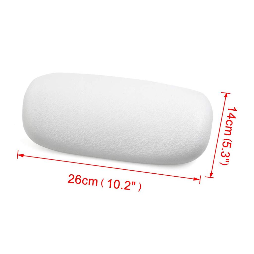 uxcell Bath Pillow, Head and Back Cushion, Soft Foam Padded, White, 23x13.5cm
