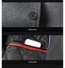 Men's Thickened Wool Trench Coat - Mid-Length, Autumn/Winter Business Style